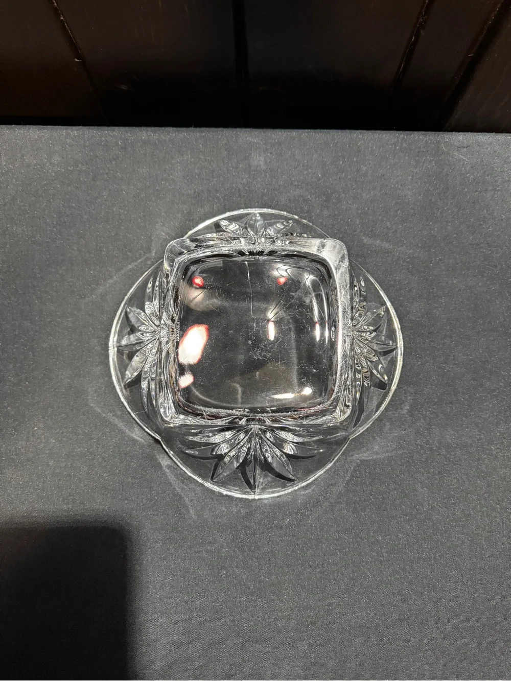 Vintage Clear Crystal Serving Bowl